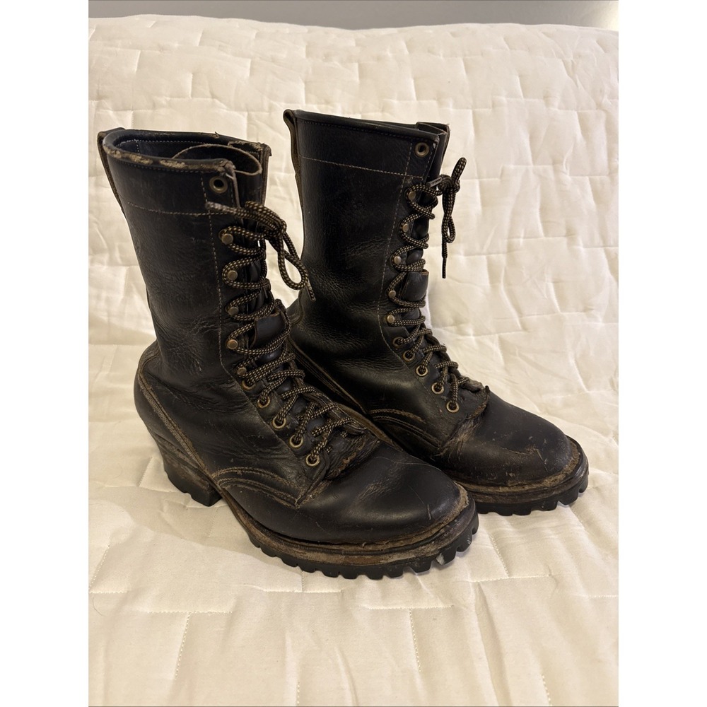 Vintage Buffalo Boot Co Whites Boots Men's Sz 7.5 E Logging Boots Well Worn